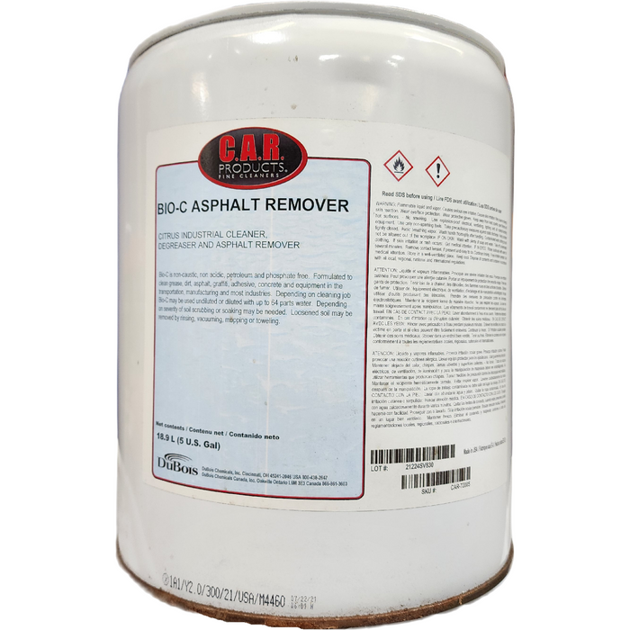 XCP CAR-72005 CAR Products BIO-C Citrus Industrial Asphalt Remover (5 gal)